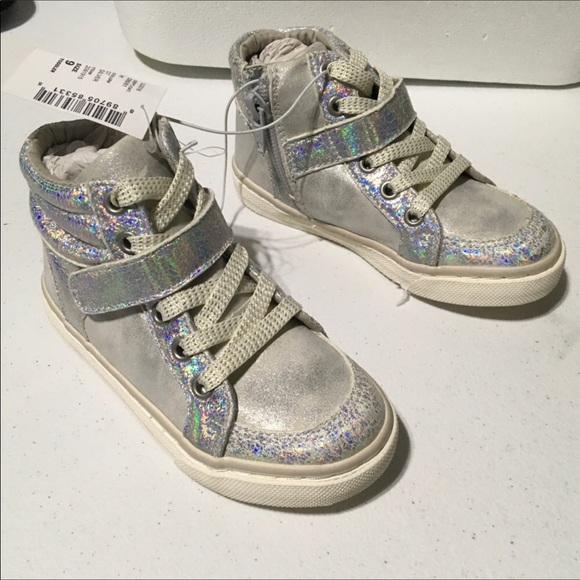 The Children's Place Other - Children’s Place Silver Hi Top Sneakers (A9)
